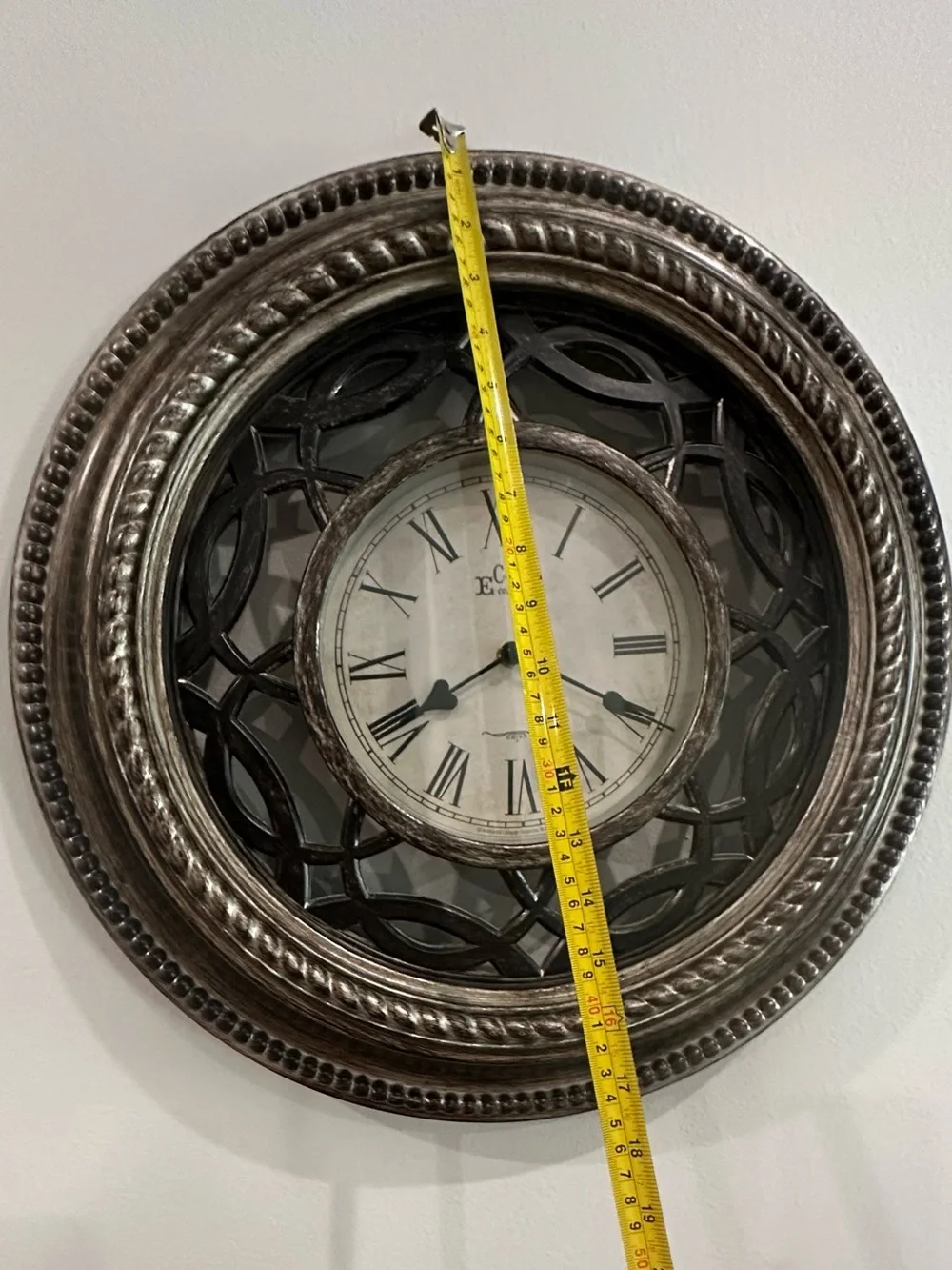 ECW CO. CELTIC KNOT DESIGNS CLOCK ANTIQUE LOOK! 20” SO BEAUTIFUL! 😍🕰️